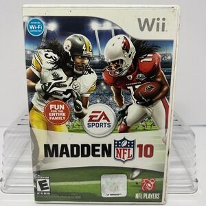 Madden NFL 10 Nintendo Wii Tested &‎ Working Missing Manual Original Case NFL